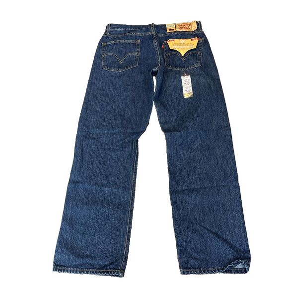 LEVI'S - Men's NEW 501 Jeans 36"W X 32"L Blue Dark Wash Original Fit 005010194